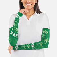 Green Hawaii Palm Tree Hibiscus Arm Sleeves Fantasy Summer Vibe LT01 - Polynesian Pride