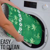 Green Hawaii Palm Tree Hibiscus Bathroom Set Fantasy Summer Vibe LT01 - Polynesian Pride
