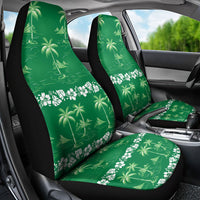 Green Hawaii Palm Tree Hibiscus Car Seat Cover Fantasy Summer Vibe LT01 - Polynesian Pride