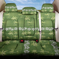 Olive Green Hawaii Palm Tree Hibiscus Back Car Seat Cover Fantasy Summer Vibe LT01 One Size Olive - Polynesian Pride