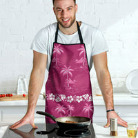 Pink Hawaii Palm Tree Hibiscus Apron Fantasy Summer Vibe LT01 - Polynesian Pride