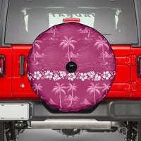 Pink Hawaii Palm Tree Hibiscus Spare Tire Cover Fantasy Summer Vibe LT01 - Polynesian Pride