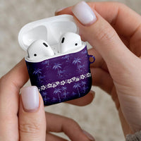 Purple Hawaii Palm Tree Hibiscus AirPods Case Fantasy Summer Vibe LT01 - Polynesian Pride