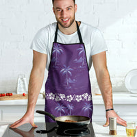 Purple Hawaii Palm Tree Hibiscus Apron Fantasy Summer Vibe LT01 - Polynesian Pride