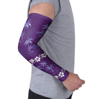 Purple Hawaii Palm Tree Hibiscus Arm Sleeves Fantasy Summer Vibe LT01 - Polynesian Pride