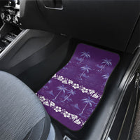 Purple Hawaii Palm Tree Hibiscus Car Mats Fantasy Summer Vibe LT01 - Polynesian Pride