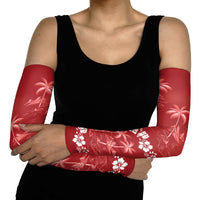 Red Hawaii Palm Tree Hibiscus Arm Sleeves Fantasy Summer Vibe LT01 - Polynesian Pride