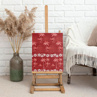 Red Hawaii Palm Tree Hibiscus Canvas Wall Art Fantasy Summer Vibe LT01 - Polynesian Pride