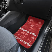 Red Hawaii Palm Tree Hibiscus Car Mats Fantasy Summer Vibe LT01 - Polynesian Pride