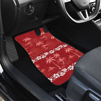 Red Hawaii Palm Tree Hibiscus Car Mats Fantasy Summer Vibe LT01 - Polynesian Pride