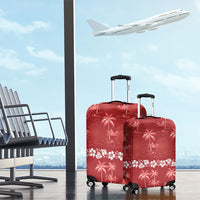 Red Hawaii Palm Tree Hibiscus Luggage Cover Fantasy Summer Vibe LT01 - Polynesian Pride
