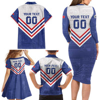 Custom Toa Samoa Rugby Family Matching Long Sleeve Bodycon Dress and Hawaiian Shirt 1992-1993 Special Edition - Polynesian Pride