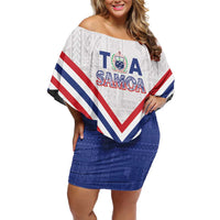 Custom Toa Samoa Rugby Family Matching Off Shoulder Short Dress and Hawaiian Shirt 1992-1993 Special Edition - Polynesian Pride