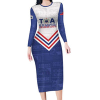 Custom Toa Samoa Rugby Long Sleeve Bodycon Dress 1992-1993 Special Edition - Polynesian Pride