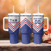 Custom Toa Samoa Rugby Tumbler With Handle 1992-1993 Special Edition - Polynesian Pride