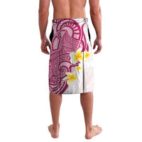 Maori Manta Ray Plumeria Royal Pink Lavalava