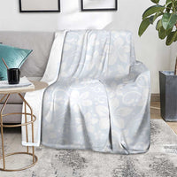 Plumeria Floral White Sunday Blanket