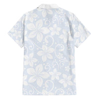 Plumeria Floral White Sunday Family Matching Tank Maxi Dress and Hawaiian Shirt