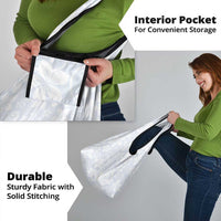 Plumeria Floral White Sunday Grocery Bag