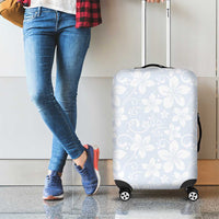 Plumeria Floral White Sunday Luggage Cover LT01 - Polynesian Pride