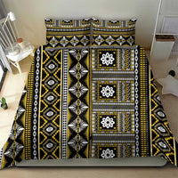Fiji Masi Tapa Pattern Yellow Bedding Set - Polynesian Pride