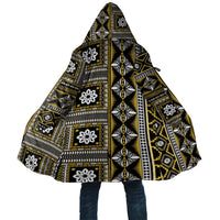 Fiji Masi Tapa Pattern Yellow Cloak - Polynesian Pride