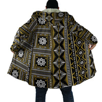 Fiji Masi Tapa Pattern Yellow Cloak - Polynesian Pride