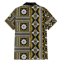 Fiji Masi Tapa Pattern Yellow Family Matching Puletasi and Hawaiian Shirt - Polynesian Pride