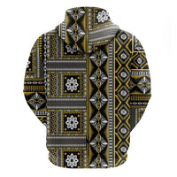 Fiji Masi Tapa Pattern Yellow Hoodie - Polynesian Pride