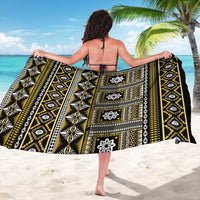 Fiji Masi Tapa Pattern Yellow Sarong - Polynesian Pride