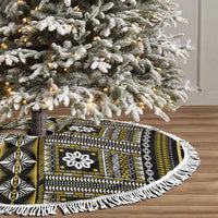 Fiji Masi Tapa Pattern Yellow Tree Skirt - Polynesian Pride