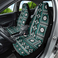 Fiji Masi Tapa Pattern Teal Car Seat Cover - Polynesian Pride