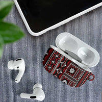 Fiji Masi Tapa Pattern Red AirPods Case - Polynesian Pride