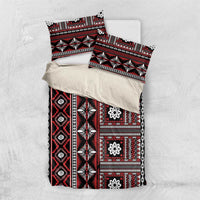 Fiji Masi Tapa Pattern Red Bedding Set - Polynesian Pride