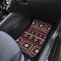 Fiji Masi Tapa Pattern Red Car Mats - Polynesian Pride