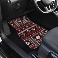 Fiji Masi Tapa Pattern Red Car Mats - Polynesian Pride