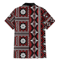 Fiji Masi Tapa Pattern Red Family Matching Mermaid Dress and Hawaiian Shirt - Polynesian Pride
