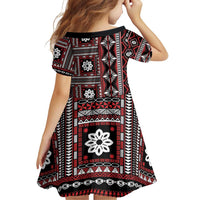 Fiji Masi Tapa Pattern Red Family Matching Puletasi and Hawaiian Shirt - Polynesian Pride