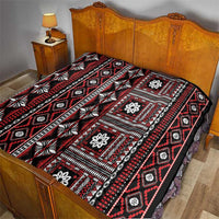 Fiji Masi Tapa Pattern Red Quilt - Polynesian Pride