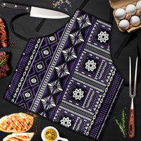 Fiji Masi Tapa Pattern Purple Apron - Polynesian Pride