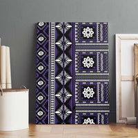 Fiji Masi Tapa Pattern Purple Canvas Wall Art - Polynesian Pride