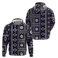Fiji Masi Tapa Pattern Purple Hoodie - Polynesian Pride