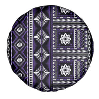 Fiji Masi Tapa Pattern Purple Spare Tire Cover - Polynesian Pride