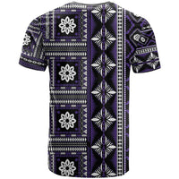 Fiji Masi Tapa Pattern Purple T Shirt - Polynesian Pride