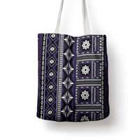 Fiji Masi Tapa Pattern Purple Tote Bag - Polynesian Pride