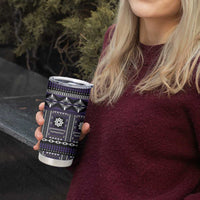 Fiji Masi Tapa Pattern Purple Tumbler Cup - Polynesian Pride