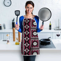 Fiji Masi Tapa Pattern Pink Apron - Polynesian Pride