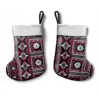 Fiji Masi Tapa Pattern Pink Christmas Stocking - Polynesian Pride