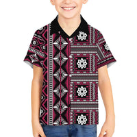 Fiji Masi Tapa Pattern Pink Hawaiian Shirt - Polynesian Pride