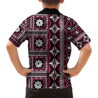 Fiji Masi Tapa Pattern Pink Hawaiian Shirt - Polynesian Pride